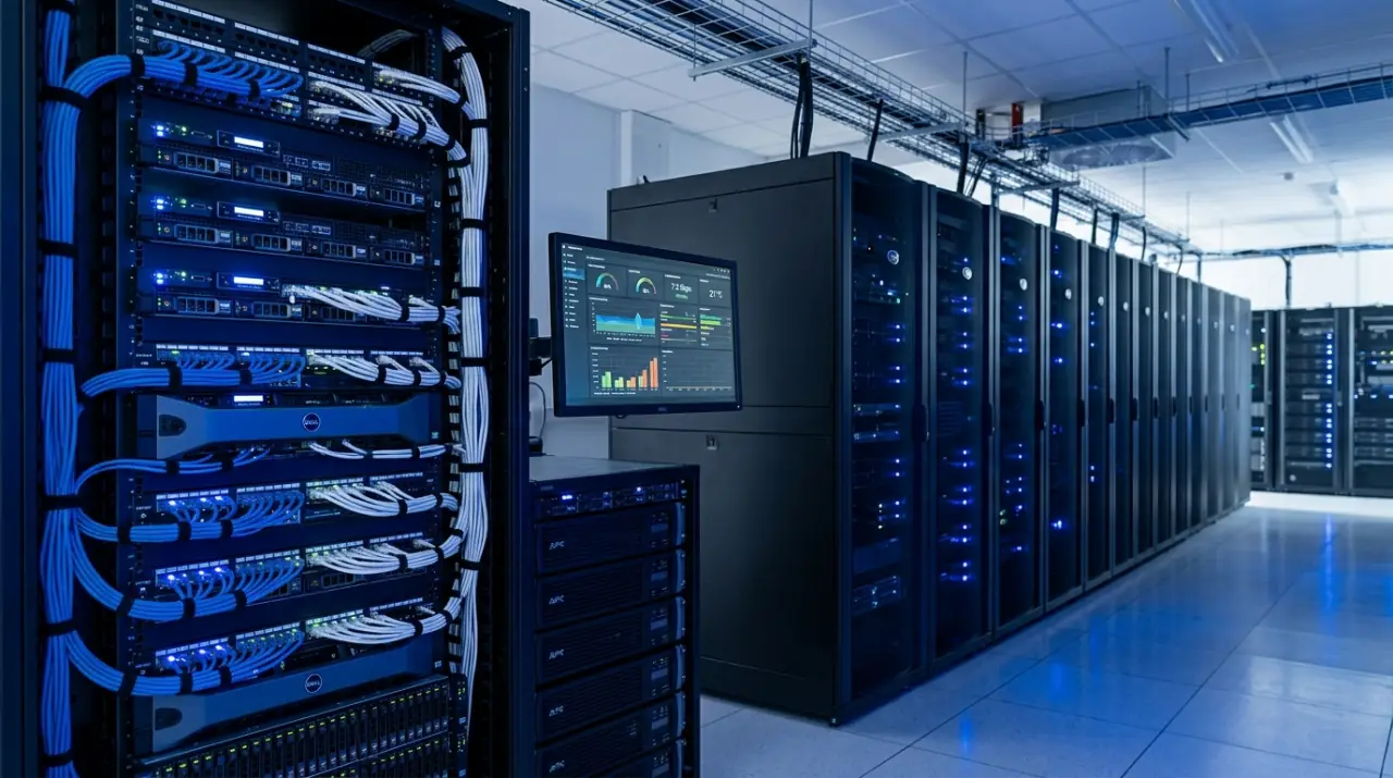 Salle serveur professionnelle, gestion de parc informatique et monitoring pour PME à Genève